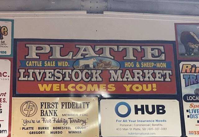 Platte Livestock Market Sign