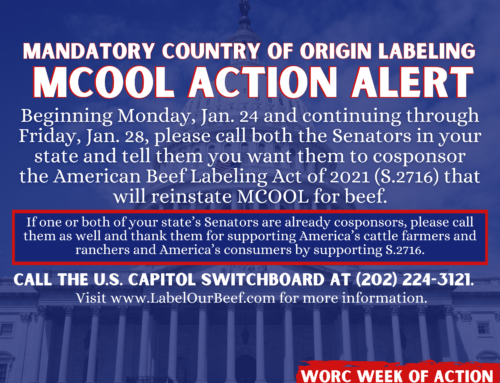 Action Alert: MCOOL or Bust! Call-in Week Jan. 24-28